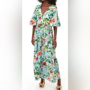 Tuckernuck Blooming Botanical Ginger Maxi Dress